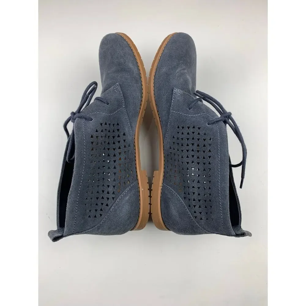 Eurosoft by Sofft Emmeline Ankle Boots Chukka Blue Suede Perforated Women's 10